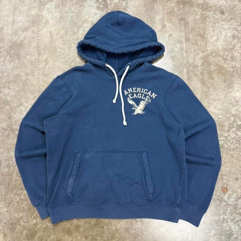 Y2K American Eagle Blue‎ Vintage Fit Hoodie Size S